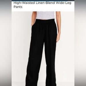 Black Linen Pants Wide Leg Size XS Old Navy SOLD OUT ONLINE